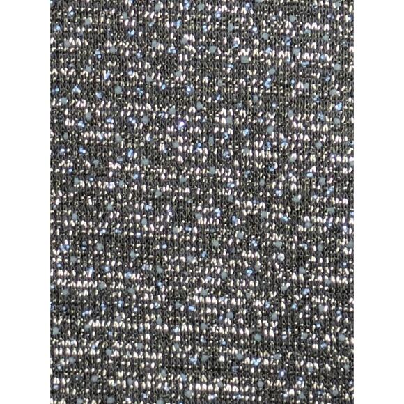 Forever 21 Sz Small Round Neck Bodycon Long Sleeve Sparkling Blue Cocktail Dress - Picture 4 of 8